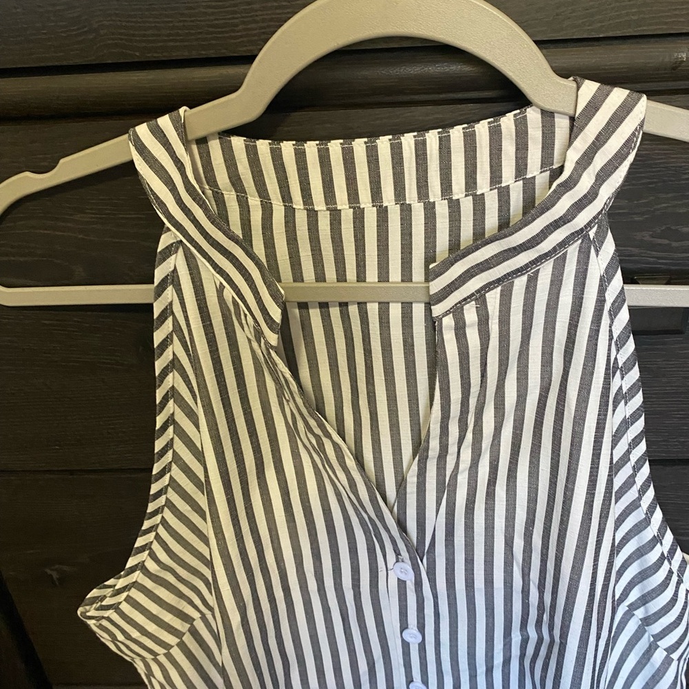 Cupshe Blue and White Striped Blouse - Picture 3 of 6